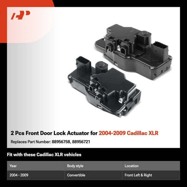 2 Pcs Front Door Lock Actuator for 2004-2009 Cadillac XLR