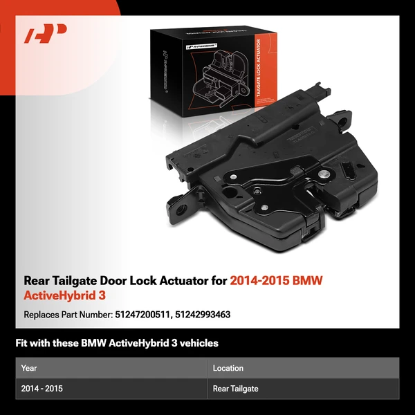Rear Tailgate Door Lock Actuator for 2014-2015 BMW ActiveHybrid 3