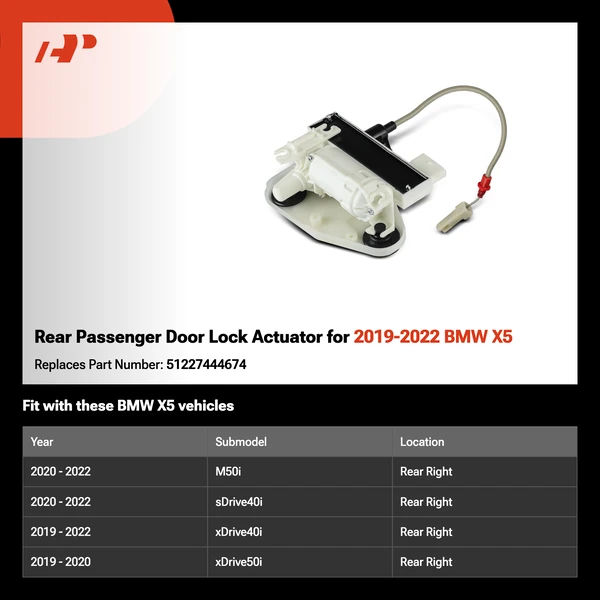 Rear Passenger Door Lock Actuator for 2019-2022 BMW X5