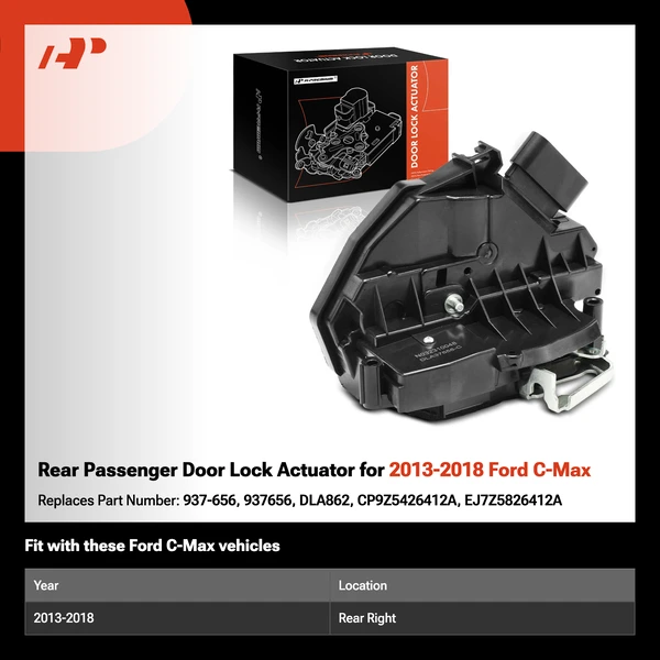 Rear Passenger Door Lock Actuator for 2013-2018 Ford C-Max