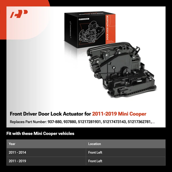 Front Driver Door Lock Actuator for 2011-2019 Mini Cooper