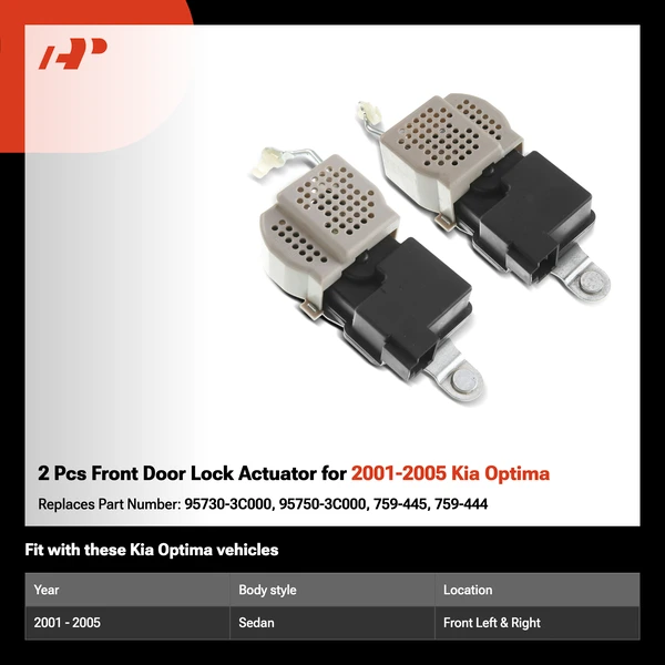 2 Pcs Front Door Lock Actuator for 2001-2005 Kia Optima
