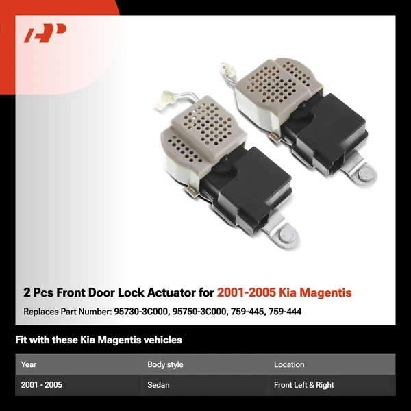 2 Pcs Front Door Lock Actuator for 2001-2005 Kia Magentis