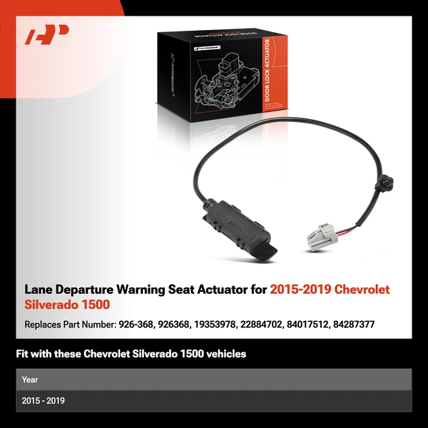 Lane Departure Warning Seat Actuator for 2015-2019 Chevrolet Silverado 1500