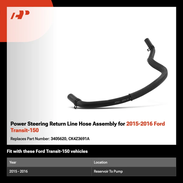 Power Steering Return Line Hose Assembly for 2015-2016 Ford Transit-150