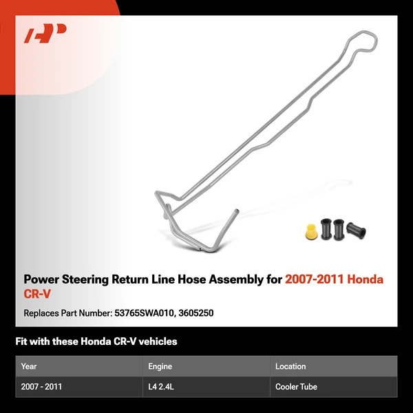 Power Steering Return Line Hose Assembly for 2007-2011 Honda CR-V
