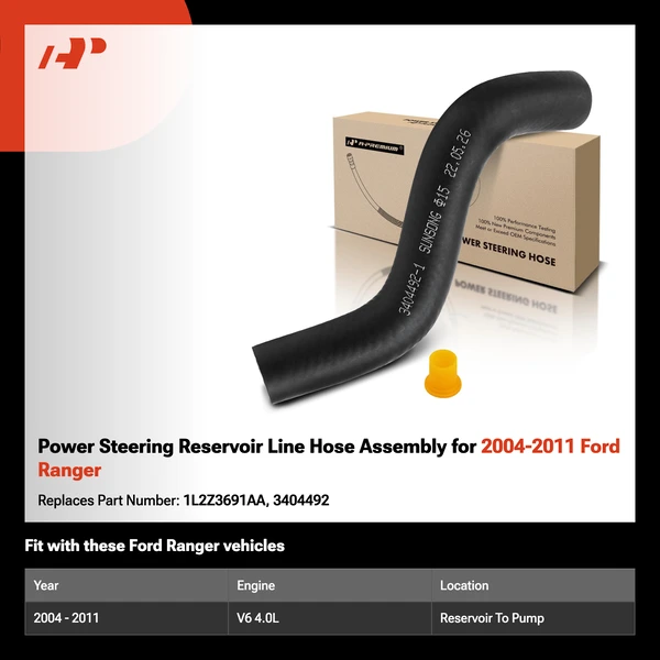 Power Steering Reservoir Line Hose Assembly for 2004-2011 Ford Ranger