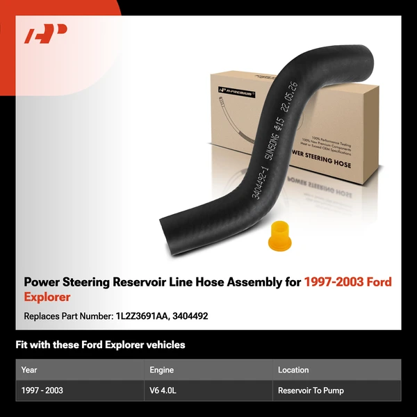 Power Steering Reservoir Line Hose Assembly for 1997-2003 Ford Explorer