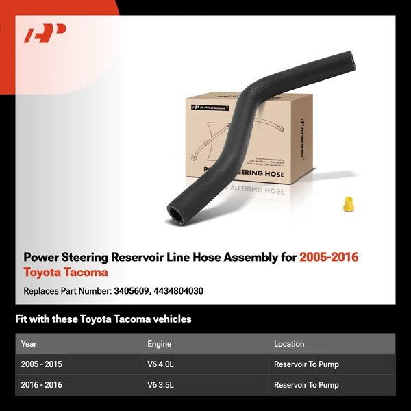 Power Steering Reservoir Line Hose Assembly for 2005-2016 Toyota Tacoma