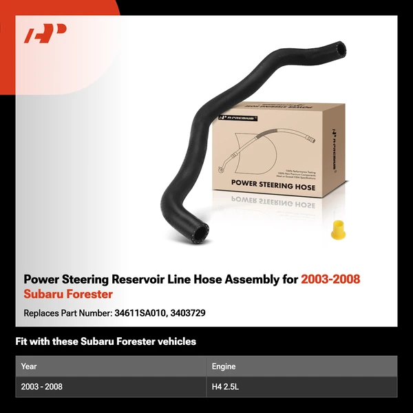 Power Steering Reservoir Line Hose Assembly for 2003-2008 Subaru Forester
