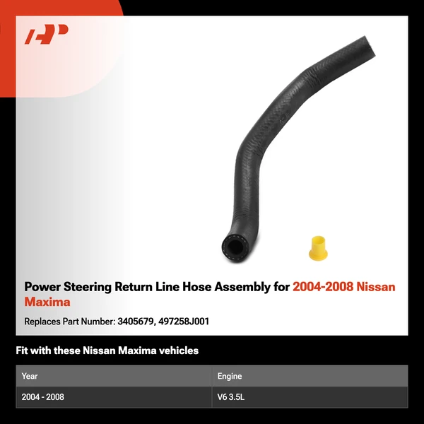 Power Steering Return Line Hose Assembly for 2004-2008 Nissan Maxima