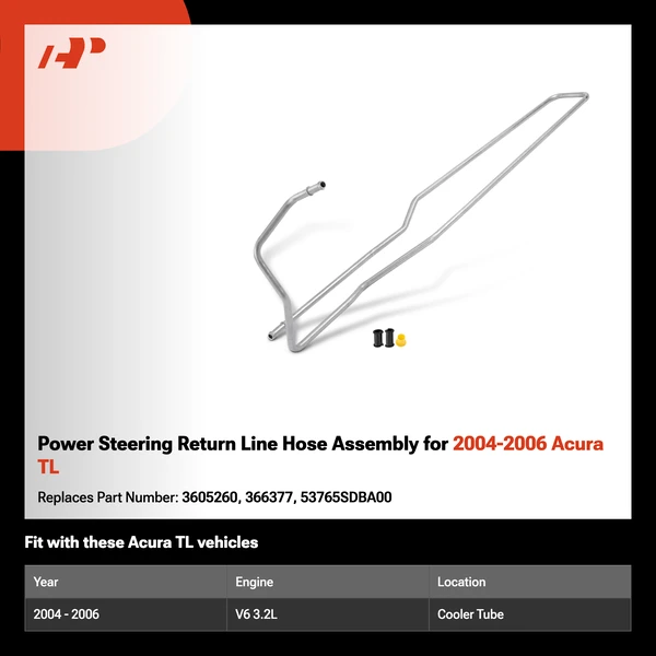 Power Steering Return Line Hose Assembly for 2004-2006 Acura TL