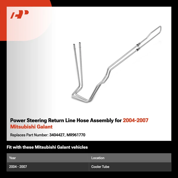 Power Steering Return Line Hose Assembly for 2004-2007 Mitsubishi Galant