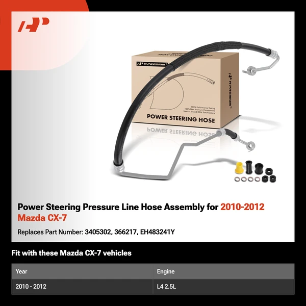 Power Steering Pressure Line Hose Assembly for 2010-2012 Mazda CX-7