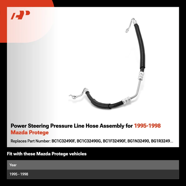 Power Steering Pressure Line Hose Assembly for 1995-1998 Mazda Protege