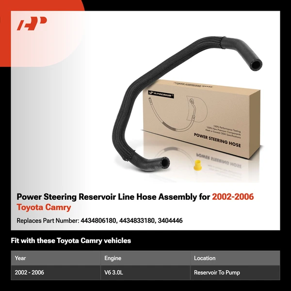 Power Steering Reservoir Line Hose Assembly for 2002-2006 Toyota Camry