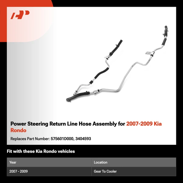 Power Steering Return Line Hose Assembly for 2007-2009 Kia Rondo