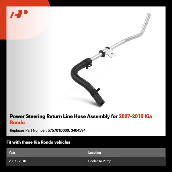Power Steering Return Line Hose Assembly for 2007-2010 Kia Rondo