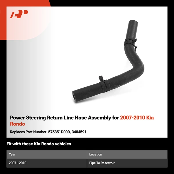 Power Steering Return Line Hose Assembly for 2007-2010 Kia Rondo