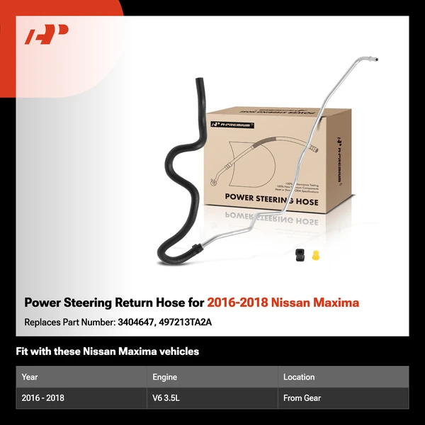 Power Steering Return Hose for 2016-2018 Nissan Maxima