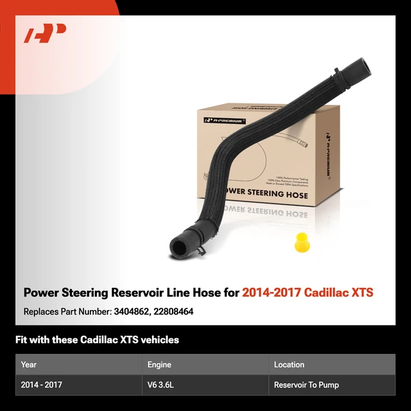 Power Steering Reservoir Line Hose for 2014-2017 Cadillac XTS
