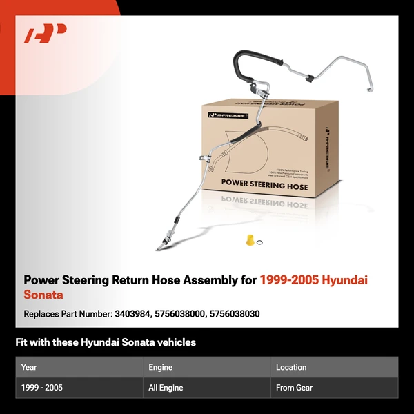 Power Steering Return Hose Assembly for 1999-2005 Hyundai Sonata