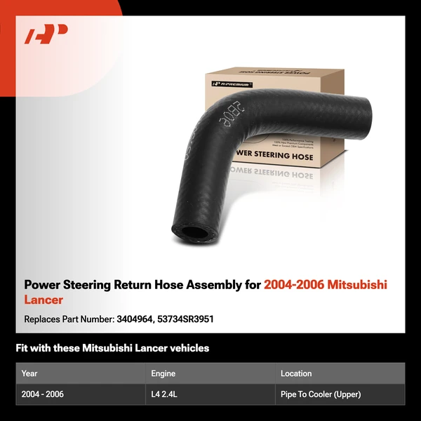 Power Steering Return Hose Assembly for 2004-2006 Mitsubishi Lancer