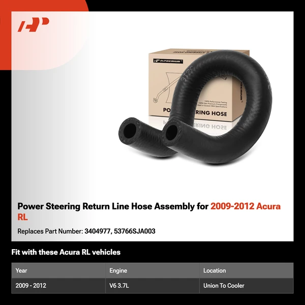 Power Steering Return Line Hose Assembly for 2009-2012 Acura RL