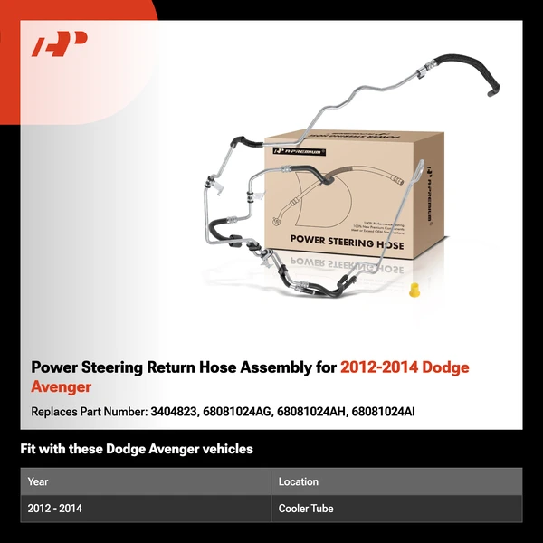 Power Steering Return Hose Assembly for 2012-2014 Dodge Avenger