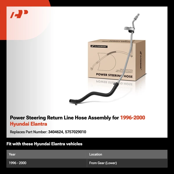 Power Steering Return Line Hose Assembly for 1996-2000 Hyundai Elantra