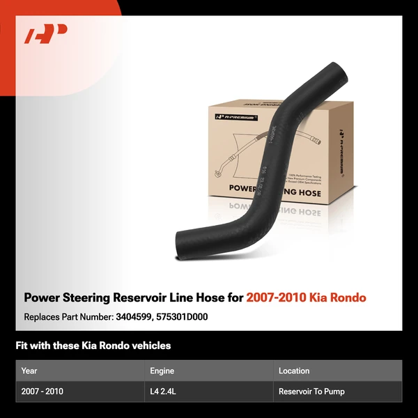 Power Steering Reservoir Line Hose for 2007-2010 Kia Rondo