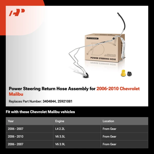 Power Steering Return Hose Assembly for 2006-2010 Chevrolet Malibu