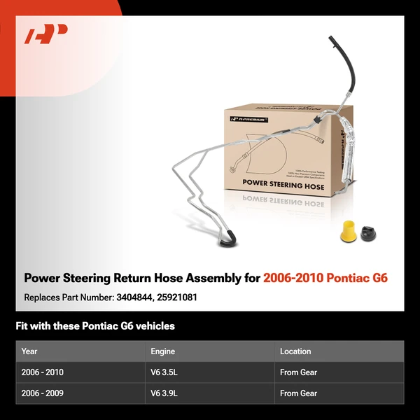 Power Steering Return Hose Assembly for 2006-2010 Pontiac G6