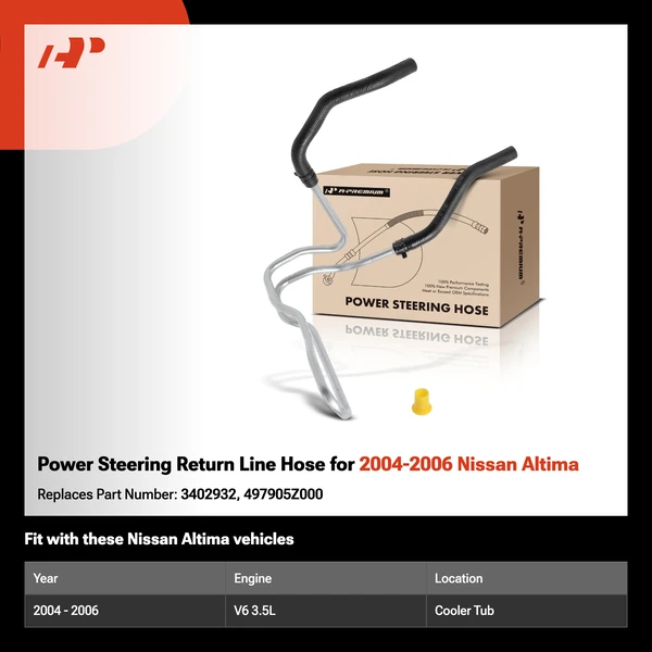 Power Steering Return Line Hose for 2004-2006 Nissan Altima