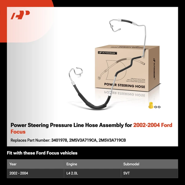 Power Steering Pressure Line Hose Assembly for 2002-2004 Ford Focus