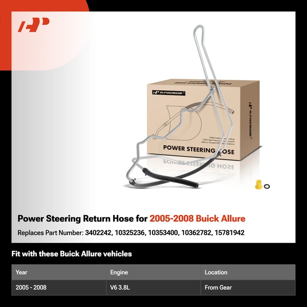 Power Steering Return Hose for 2005-2008 Buick Allure