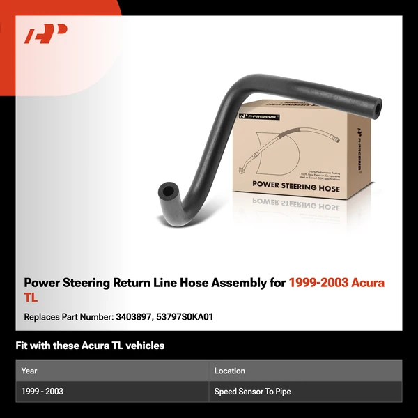 Power Steering Return Line Hose Assembly for 1999-2003 Acura TL