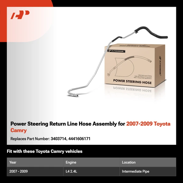 Power Steering Return Line Hose Assembly for 2007-2009 Toyota Camry