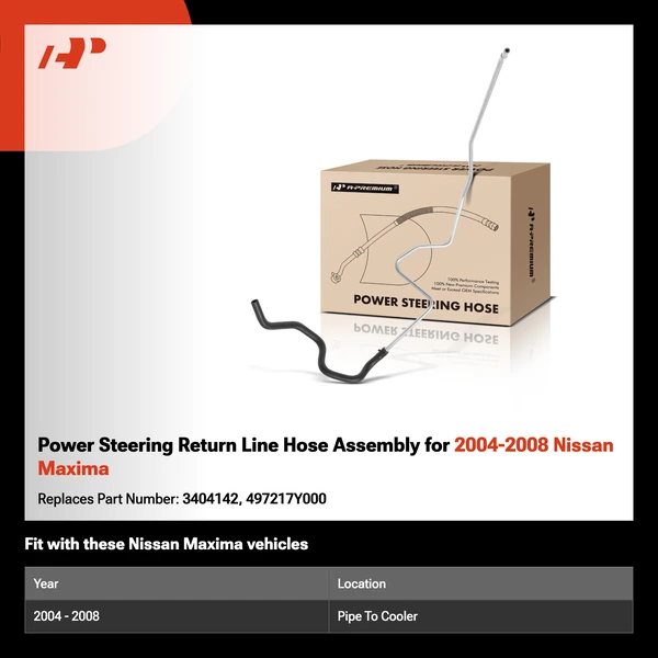 Power Steering Return Line Hose Assembly for 2004-2008 Nissan Maxima