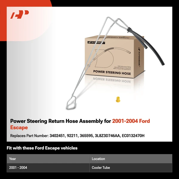 Power Steering Return Hose Assembly for 2001-2004 Ford Escape