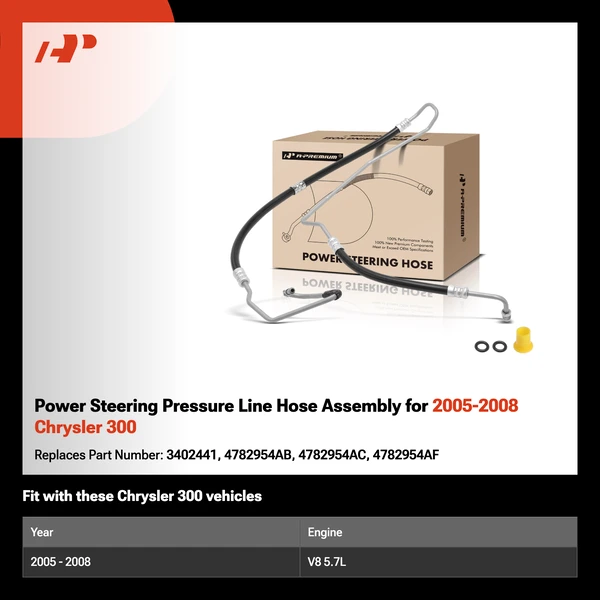 Power Steering Pressure Line Hose Assembly for 2005-2008 Chrysler 300