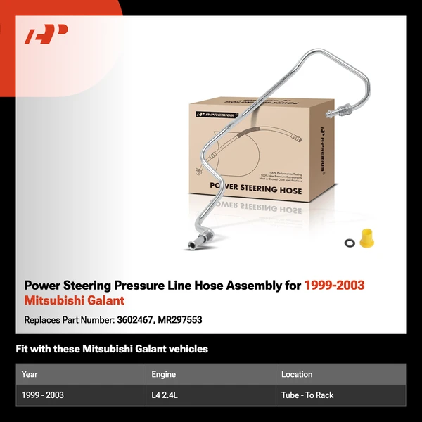 Power Steering Pressure Line Hose Assembly for 1999-2003 Mitsubishi Galant