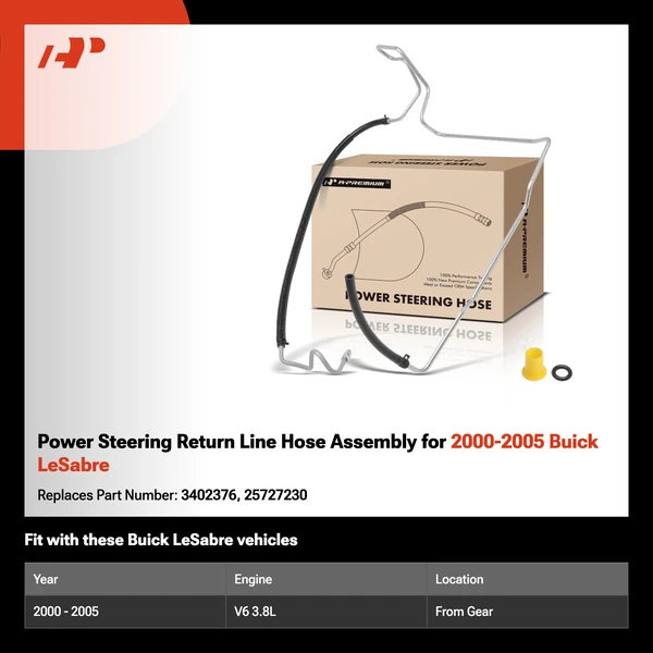 Power Steering Return Line Hose Assembly for 2000-2005 Buick LeSabre