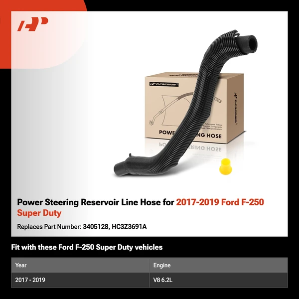 Power Steering Reservoir Line Hose for 2017-2019 Ford F-250 Super Duty