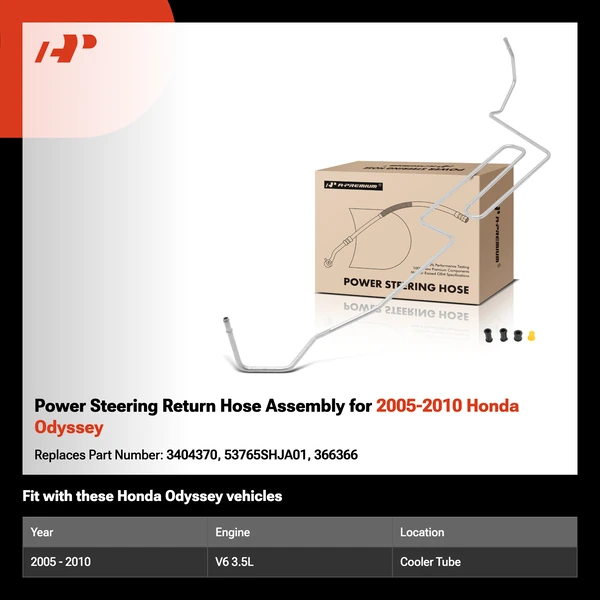 Power Steering Return Hose Assembly for 2005-2010 Honda Odyssey