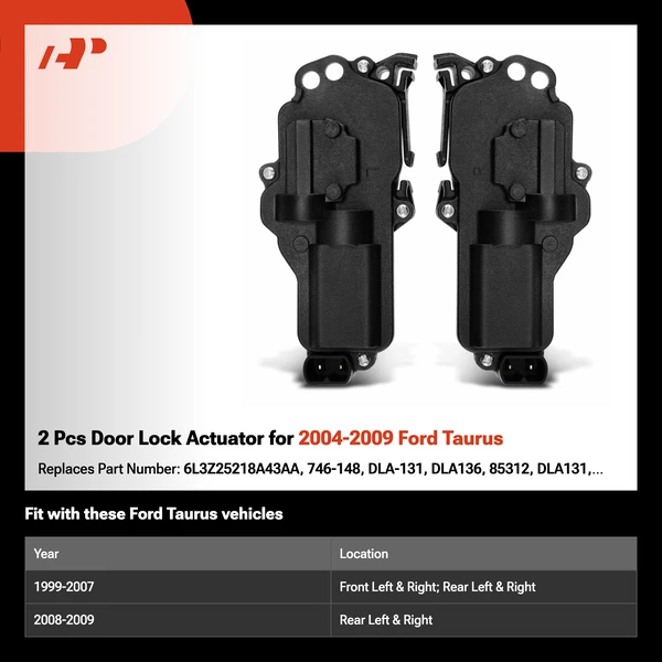 2 Pcs Door Lock Actuator for 2004-2009 Ford Taurus