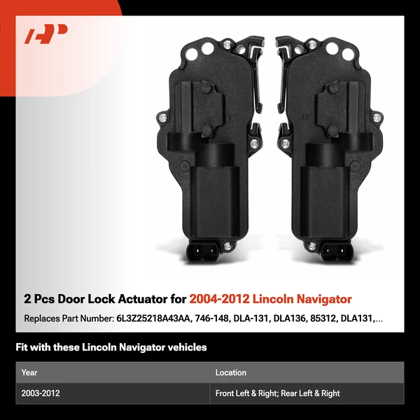 2 Pcs Door Lock Actuator for 2004-2012 Lincoln Navigator