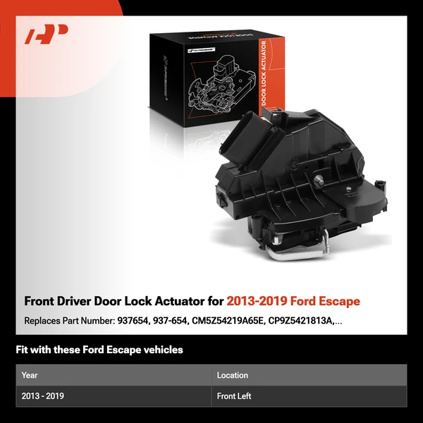 Front Driver Door Lock Actuator for 2013-2019 Ford Escape