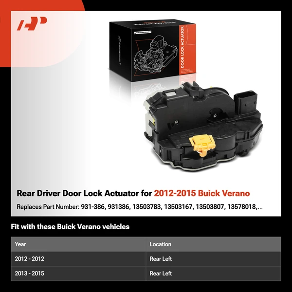 Rear Driver Door Lock Actuator for 2012-2015 Buick Verano