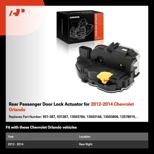 Rear Passenger Door Lock Actuator for 2012-2014 Chevrolet Orlando